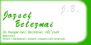 jozsef beleznai business card
